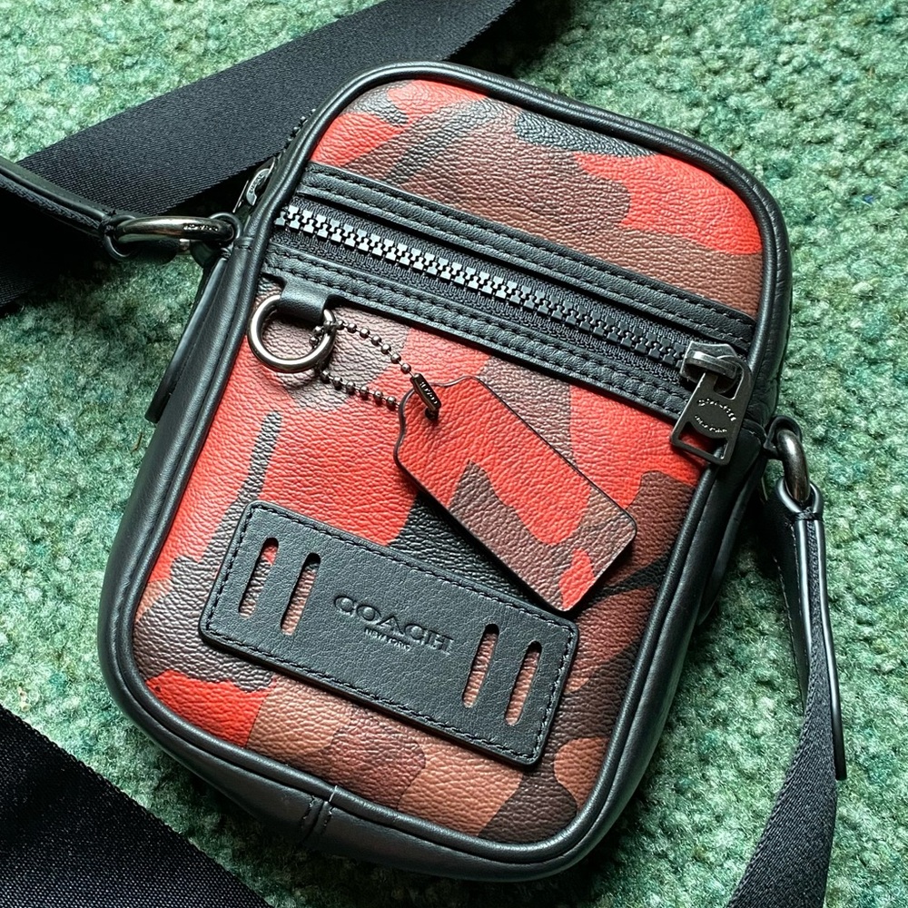 Red and black Camo Coach Bag (Like New)